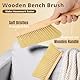 2 Stück Holzgriff Bürste Holzbankbürsten Handbesen Bankbürste mit langem Holzgriff weiche Borstenbürste Staubbürste für Theke, Bett, Sofa, Auto, Kamin, Kleidung, Haushaltsreinigung (Khaki)