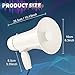 Loudmore Portable Megaphone Bullhorn 35 Watt Power Megaphone Speaker with Siren/Alarm Modes, 240S Recording, Detachable Handheld Microphone, Volume Control and Strap (White)