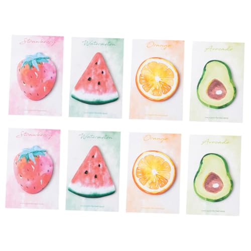 LEDMOMO かわいいフルーツ形状付箋メモパッド冊 強粘着プでオフィス 学校 家用に 持ち運び便利でノートやファイルに跡残らず貼れる小型メ