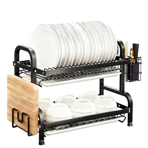 Lazysong ���؂胉�b�N ���u�� ���؂肩�� 2�i�� ��e�� �f�B�b�V�����b�N �L�b�`�����[ �H�튣�� �M���� �����[ ��X�^���h �܂Ȕ��� �g���ȒP (53*23.5*H39cm �u���b�N)