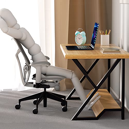 PHWOTAN Upgraded Metal Desk Legs, 28 Inch x 24 Inch, 2 Tier Heavy Duty with Foot Rest, K-Shape Black Dining Table Legs (Set of 2) by PHWOTAN - Image 2