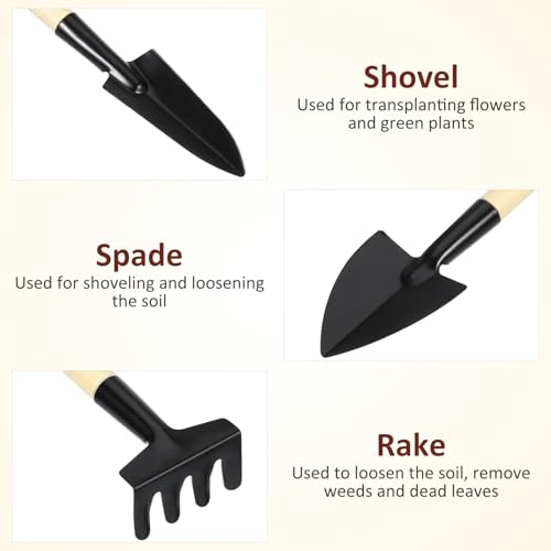 DOITOOL 24 Pcs Mini Gardening Tools, Small Hand Miniature Garden Tools, Including Trowel Mini Rakes Shovel for Succulent Bonsai Terrarium Indoor Planting Desktop Potted Plants by DOITOOL - Used condition - Image 5