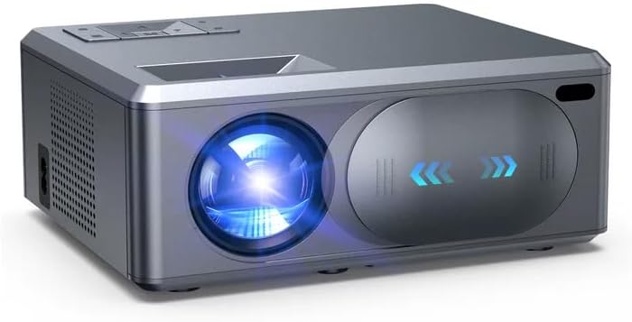 [Electric Focus] Projector with 5G WiFi Bluetooth, 15000L JOWLURK Projector, Outdoor Movie Projector, Home Mini Theater Portable Projector for iPhone/TV/Android Stick/HDMI/USB/Laptop/PS5/DVD (Grey)