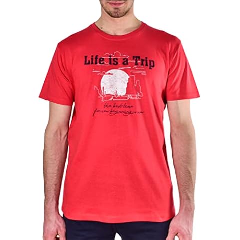 BESTLAKE BLK Men's Crew Neck Short Sleeve T Shirt, red, XXL Cover