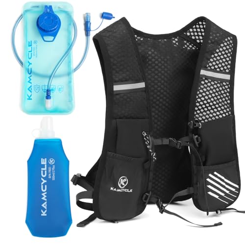 Poche d'hydratation 2L et gilet de course léger pour cyclisme avec bandes réfléchissantes