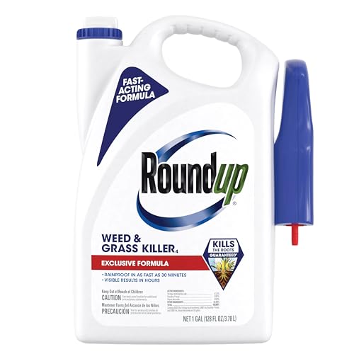 Image of Roundup Weed and Grass Killer4 with Trigger Sprayer, Use in and Around Flower Beds, Trees, and Driveways, 1 gal.