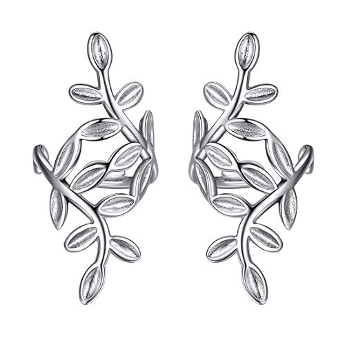 ChicSilver ChicSilver 925 Sterling Silver Ear Cuffs Non-Piercing Cartilage Earrings: Various Styles, Conch Cuffs (with Gift Box)