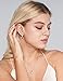 IMOLOVE Huggie earrings for women Ear Cuff Moissanite Stud Earrings Hypoallergenic Earrings for Women Sterling Silver Earrings for Women with 18K White Gold Plated Earrings-25