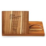 Baudville Custom Save My Spot Reading Valet - Crafted Premium Wood - Cozy Night Stand Organizer - Create Your Own Title - Add Your Logo - Book Lover Appreciation Coffee Gift