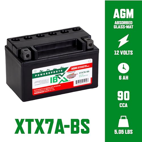 Image of Interstate Batteries IBX YTX7A-BS Powersports Battery 12V 6Ah 90CCA AGM