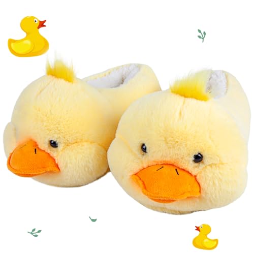 Cute Farm Animal Slippers for Women - Fuzzy Plush Winter Duck Teddy Puppy Dachshund Dog Pig Cow House Shoes with Warm Lining, Non-Slip Sole, Cozy Animal Slippers for Indoor/Outdoor