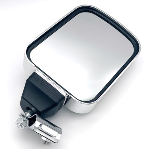 LEXOR トラック用 バックショットミラー 死角 巻き込み防止 補助 角型 メッキ シルバー