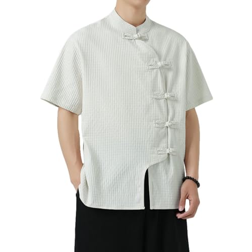 Chemise été manches courtes col montant idéale pour vos terrasses et vacances