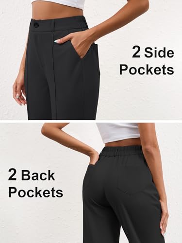 AVAMO Stretchy Work Pants High Waisted Slacks for Women Dress Pants Business Casual Pants Office Trousers with Pockets3