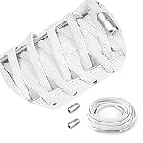  Cordones Elasticos Sin Nudo con Hebilla Metal - Cordones Elasticos Zapatillas Deporte Cordones  Ajustables Cordones Elásticos Silicona/Goma-No es Necesario Atar Cordones de Zapatos para Niños