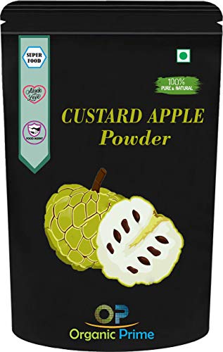 Image of Organic Prime Custard Apple Frit Powder | Sitaphal Powder | Dry, No Added Sugars and Preservatives - 200 GM by Organic Prime