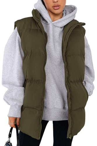 PRETTYGARDEN Women's Puffer Jacket Vests 2025 Fall Casual