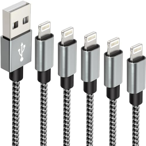 IDISON Lightning Kabel 5er Set MFi, Verschiedene Längen 1m,1m,2m,2m,3m – Ansicht 1