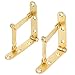 HB-70 BRASS PLATED DROP FRONT DESK HINGE - 2 PC/PACK + FREE BONUS (SKELETON KEY BADGE)