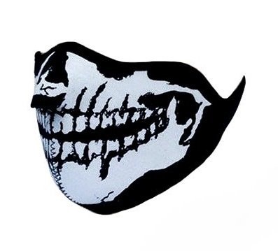 7X Produit Original - Masque Demi Cagoule Neoprene 'Ghost Tete De Mort - Skull' - Taille Unique Réglable - Airsoft - Paintball - Ski - Snow - Surf - Moto - Biker - Quad
