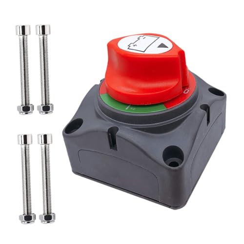 GRIRIW Battery Shut off Switch 12v-48v Car Battery Cut off Switch for Boat Overcurrent Protection