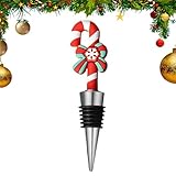Christmas Wine Stopper, Decorative Christmas Tree Wine Bottle Stopper, Festive Cork Stoppers for Wine Bottles, Holiday Christmas Wine Stoppers for Wine Bottles Party Decor Gift (Candy Canes)