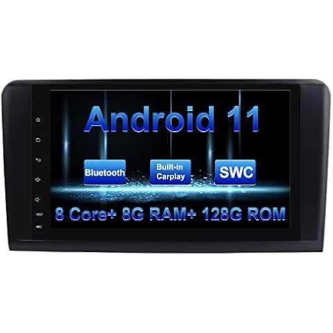 Android Auto Radio Car Stereo For Mercedes Benz GL ML CLASS W164 X164 ML350 ML450 ML500 GL320 GL450 Android 11 Octa Core 8GB RAM 128GB ROM 9" Car GPS With CarPlay TPMS OBD WiFi DAB Cover