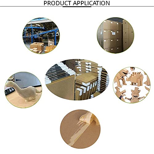 Lucasng Packaging Brown Kraft Paper Tape, Self Adhesive Packing Paper Tape Flatback For Moving Shipping Brown Box Carton Sealing Tape, 50 Yds (150Feet) Length X 2" Width,Easy To Tear, No Water Needed #TOP5