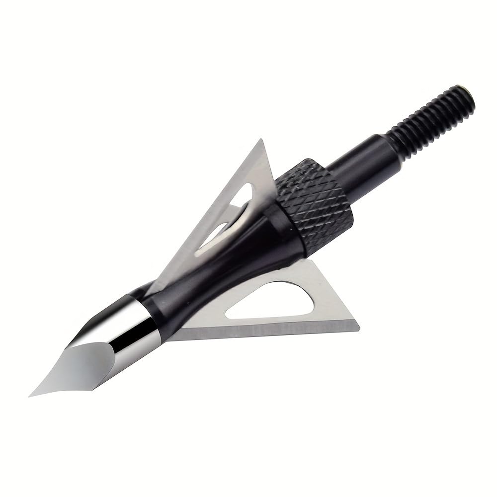 JIANZD Archery Broadhead Hunting Broadheads100Grains Screw-in Arrow Archery 3 BladesHunting HeadsArrow Tips Compatible with Crossbow and Compound Bow Hunting Arrows