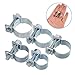 PRETYZOOM 50pcs Double Ear Hose Clamps Galvanized Pipe Fasteners for Automotive Industrial Applications Strong Grip Various Vibration Resistant