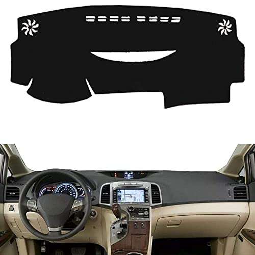 N2Qnice Dashmat Compatible with Toyota Venza 2008 2009 2010-2015 Left Hand Drive Dashboard Cover Dash Pad Car Mat Carpet Custom Car-Styling Accessories