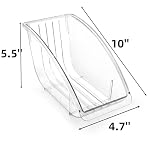 4 Pack 10 Inch Paper Plate Holder, Plastic Plates Dispenser Organizer, Under Cabinet Vertical Dinner Dish Drainer, Reusable Plate Drying Rack, Salad Dessert Dish Cradle for Kitchen Countertop - Image 2