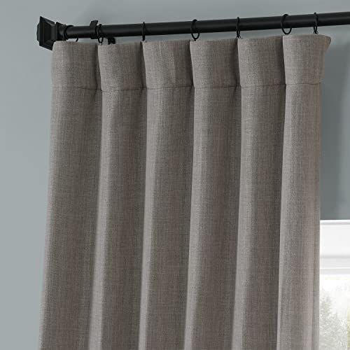 HPD Half Price Drapes Monochromatic Room Darkening Curtain - Linen Texture 50 X 96 (2 Panels), LNMC-2058-96, Warm Stone Grey - Image 3