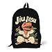 Jiu Jitsu Dinosaur 17 Inch Backpack Classic Travel Daypack with Adjustable Shoulder Straps for Men Women