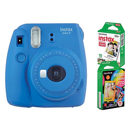 Câmera instantânea Fujifilm Instax Mini 9 Azul Cobalto + 2 Packs c/ 10 fotos
