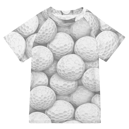 Lacrosse Hockey Ball White Bathing Suit Kids Sun Protection Girl Rash Guard Swimwears Teen Clothing for Teen Boy 9-10Y