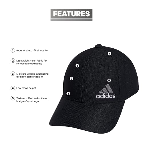 Image of Adidas Mens Release 3 Structured Stretch Fit Cap Discontinued