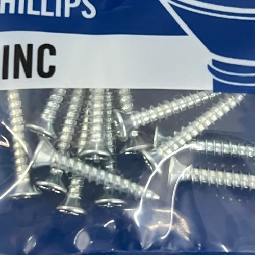 Wood Screws #4 x 3/4 in Flat Head Phillips Zinc, 12 Pack miniatura 3