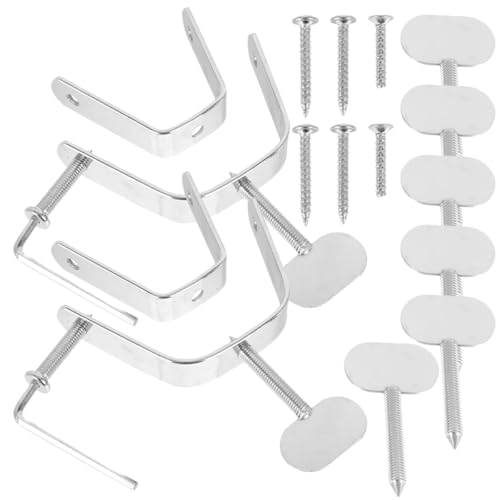 HOODANCOS Soporte para Jamón Español de Acero Inoxidable Accesorio para Jamonero en Casa Kit de Fijación Práctico para Almacenar Jamón Adecuado para Familias Banquetes y Hoteles