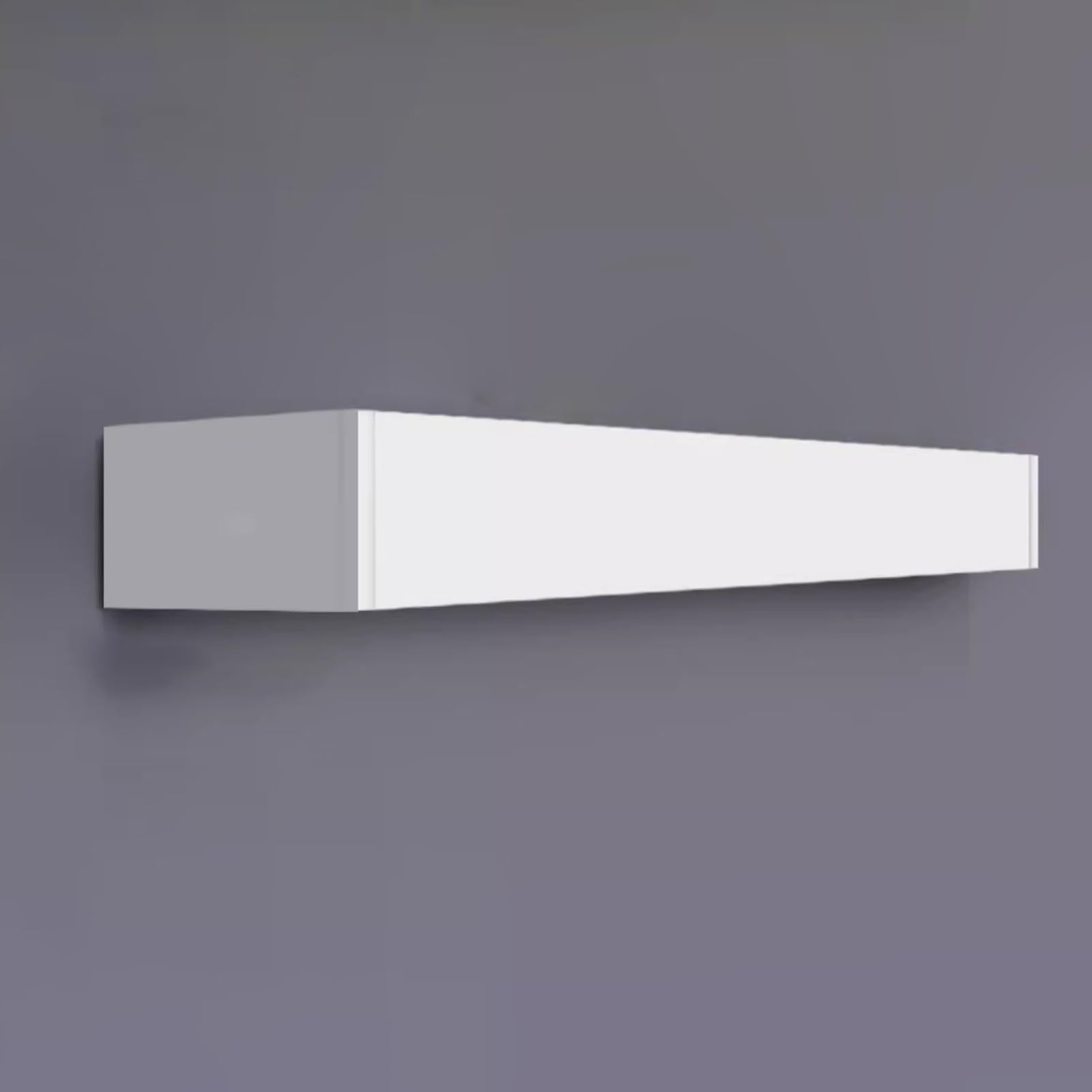 Boîte à rideaux pour fenêtre ou mur avec rail double blanc de 5,5 m