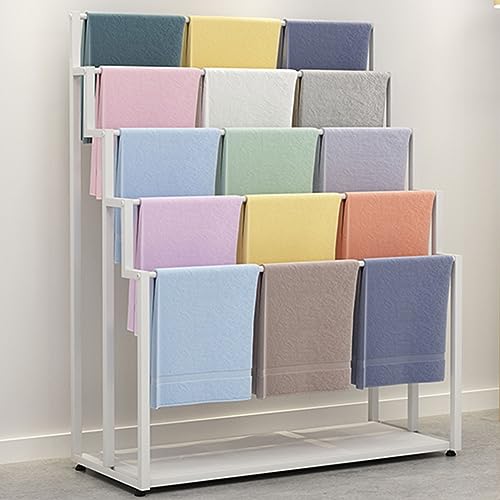 SZITW Expositor metálico Independiente para Bufandas, Percha para Cinturones, chales y hiyabs, para Tiendas de Ropa, Estante para Accesorios comerciales, toallero para Guardar Pantalones y Trajes