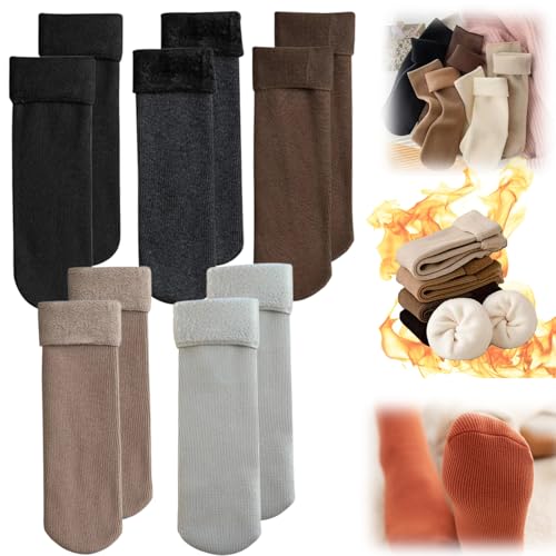 BAIURE Fleececozy-Ultra Soft Velvet Slim Thermal Socks,Fleece Coz...