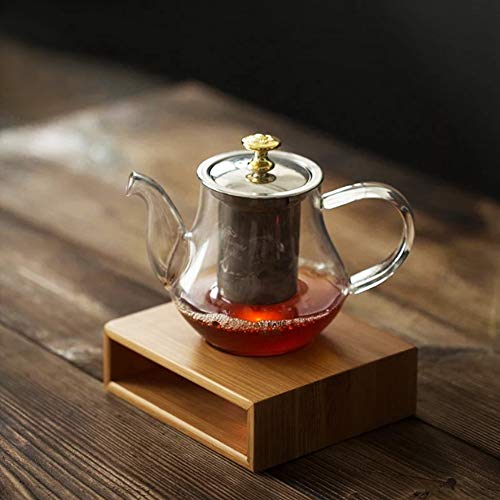 Accesorios para té y base tetera de bambú para mantener calor 6