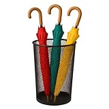 PALUPLUS Portaombrelli a Rete in metallo di color Nero, misura 26,5x26,5x51 cm, Cesta cili...
