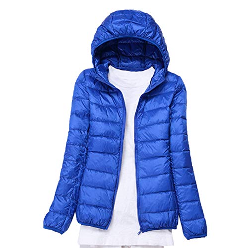 Elonglin Casaco Acolchoado Feminino Ultraleve Quente Jaqueta Feminina com Capuz Zíper à Prova de Ven