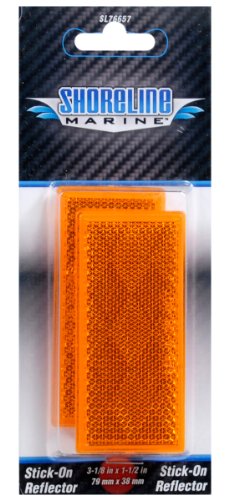 Self-Adhesive Rectangle Reflector Amber