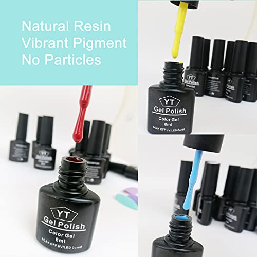 10 Farben Farbgel Gel Nagellack Set UV LED Gelnägel Farblacken Gellack Lacken Set Soak Off Gels Nail Polish DIY Art 8ml – Bild 4
