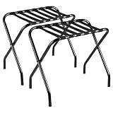 Ulimart Luggage Rack 2 Pack Steel Frame Folding Suitcase Stand,Luggage Rack For Guest Room,Easy Asse
