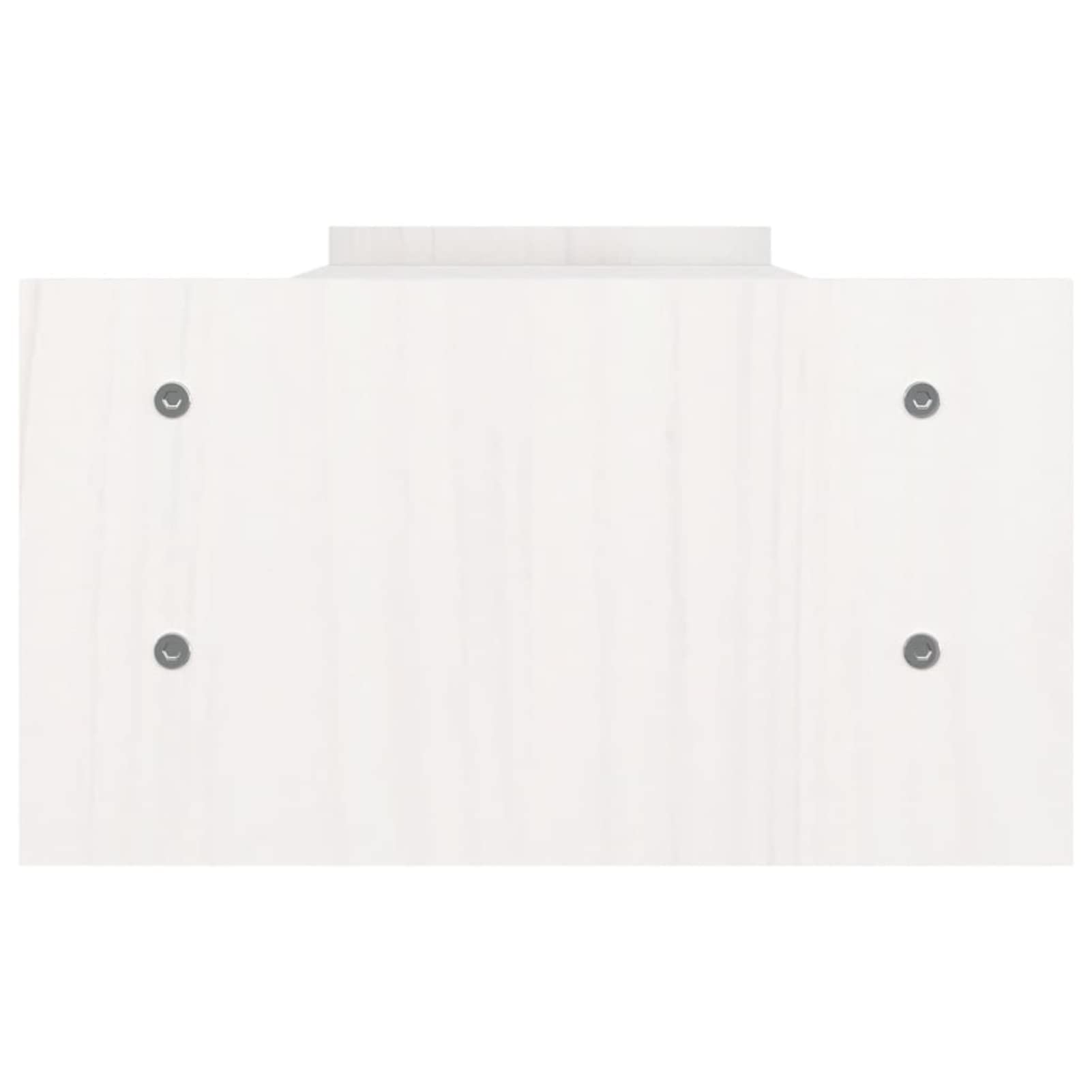 Homgoday Soporte de Monitor Madera Maciza de Pino Blanco 100x27x15 cm Tipo 1