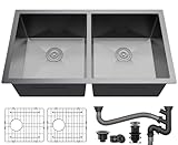 YITAHOME Black Kitchen Sink 33in Undermount...